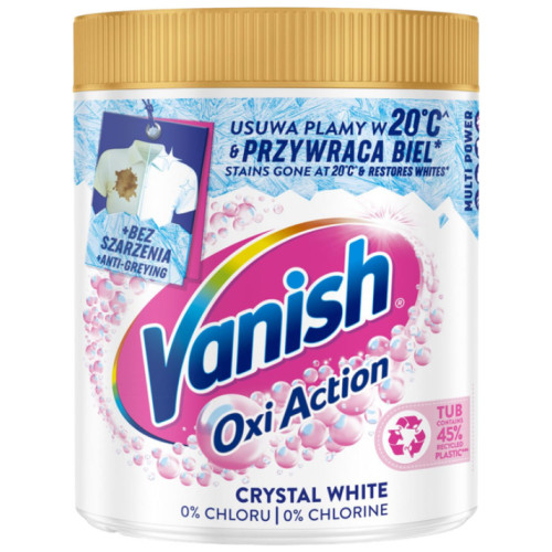 Плямовивідник-відбілювач для білих речей Vanish Oxi Action Crystal White Powder, 1 кг